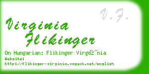 virginia flikinger business card